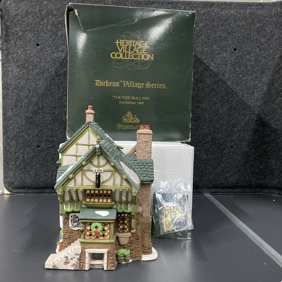 NIB Department 56 Dickens Village Series The Pied Bull Inn -2ND EDITION ,1993